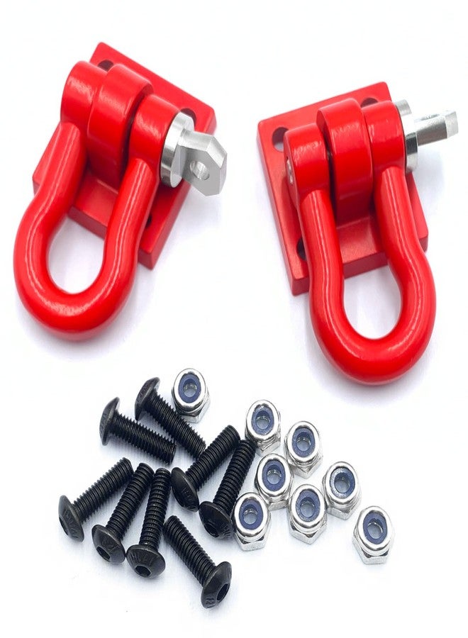 RCHUBAM خطافات مقطورة RC على شكل حرف U من RCHUBAM، قطعتان، حمراء اللون، متوافقة مع SCX6 AXI05000، بمقياس 1/6، ملحقات ترقية سيارات وشاحنات RC الزاحفة - Image 2